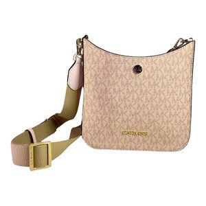 Michael Kors Briley Small Logo Messenger Crossbody Shoulder Bag Ballet Pink